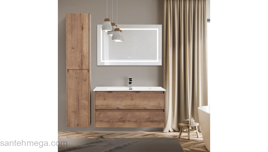 Зеркало BELBAGNO Kraft 99х69 SPC-KRAFT-985-685-TCH-WARM. Фото