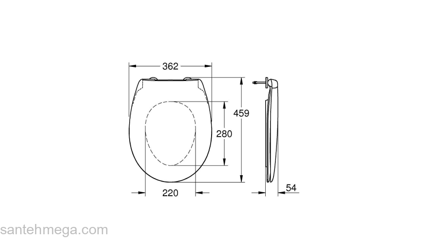 Сиденье GROHE Bau Ceramic 39492000. Фото