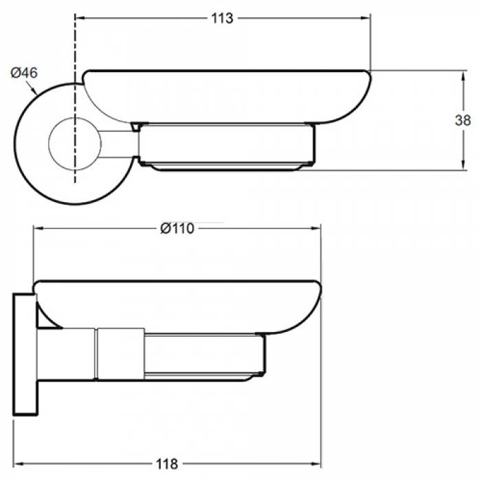 Мыльница JACOB DELAFON Classique E77827-CP для ванной комнаты. Фото