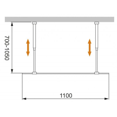 Душевая перегородка CEZARES Liberta LIBERTA-L-2-110-BR-Cr