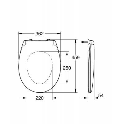 Сиденье GROHE Bau Ceramic 39492000. Фото