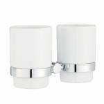 Подстаканник двойной керамика латунь Mirro Plus IDDIS MRPSBC2i45 Подстаканник двойной керамика латунь Mirro Plus IDDIS MRPSBC2i45 для ванной комнаты. Фото